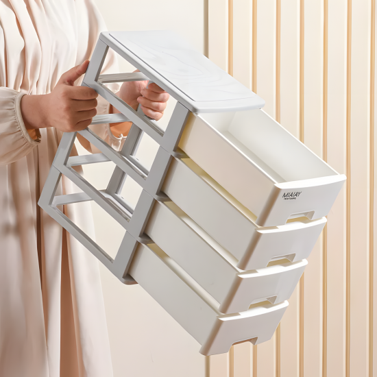Plastic Drawers 4 Tiers